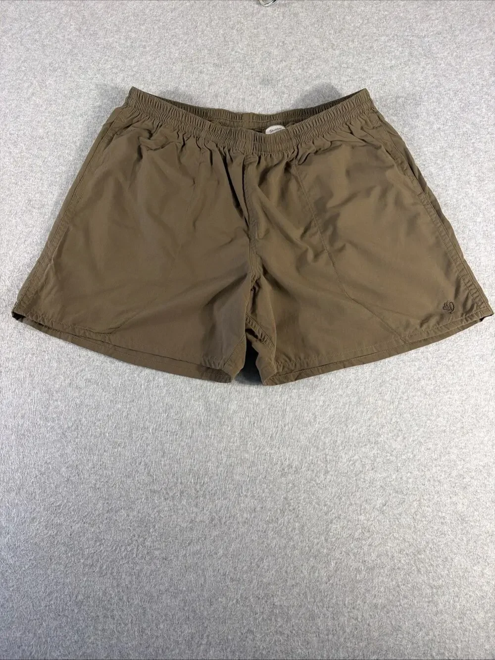 Duck Camp Athletic Swim Shorts, Green/Brown, Size M/5